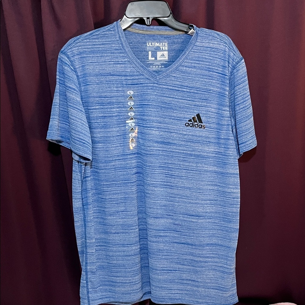 Adidas Men's Blue Heathered Tee